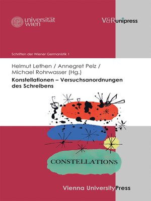 cover image of Konstellationen – Versuchsanordnungen des Schreibens